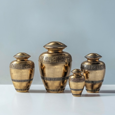 Introducing the Arcadia Metal Urn—a symbol of tranquility and grace for honoring your loved one’s memory. Crafted from premium metal with meticulous detailing, this urn embodies elegance and reverence. Its serene design and polished finish provide a peaceful resting place for cremated remains, serving as a dignified tribute to their enduring spirit. Preserve the cherished memories of your loved ones with the Arcadia Metal Urn, a testament to enduring European grace.