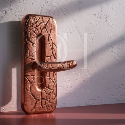 Elegant Handmade Brass, Zinc, or Aluminum Door Handle by Orbit Handicrafts