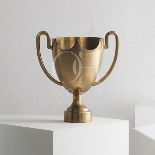 Behold the Orbit Handicrafts metal trophy: a pinnacle of luxury and refinement. Crafted from premium metal, it exudes elegance and sophistication. With its impeccable design and flawless finish, it epitomizes prestige and distinction.