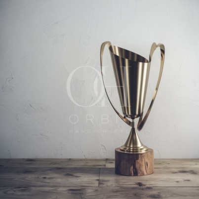 Behold the Orbit Handicrafts metal trophy: a pinnacle of luxury and refinement. Crafted from premium metal, it exudes elegance and sophistication. With its impeccable design and flawless finish, it epitomizes prestige and distinction.