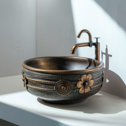 Vintage Vessel Sink,Round