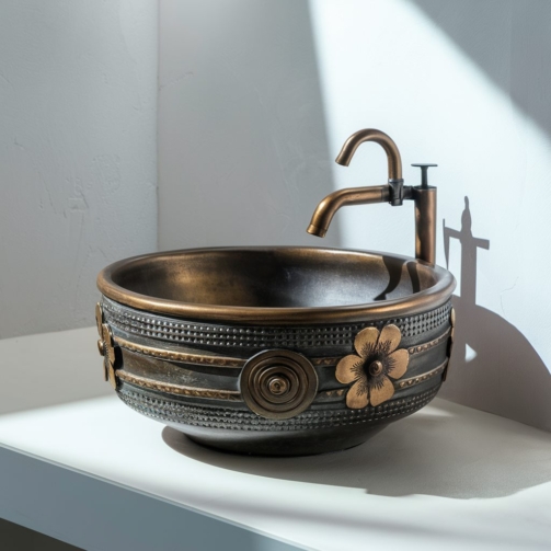 Vintage Vessel Sink,Round