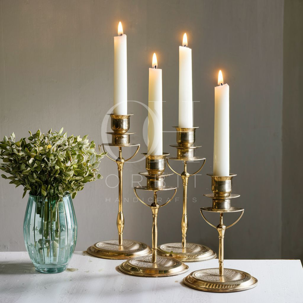 Kensington Radiance Brass Candle Holder